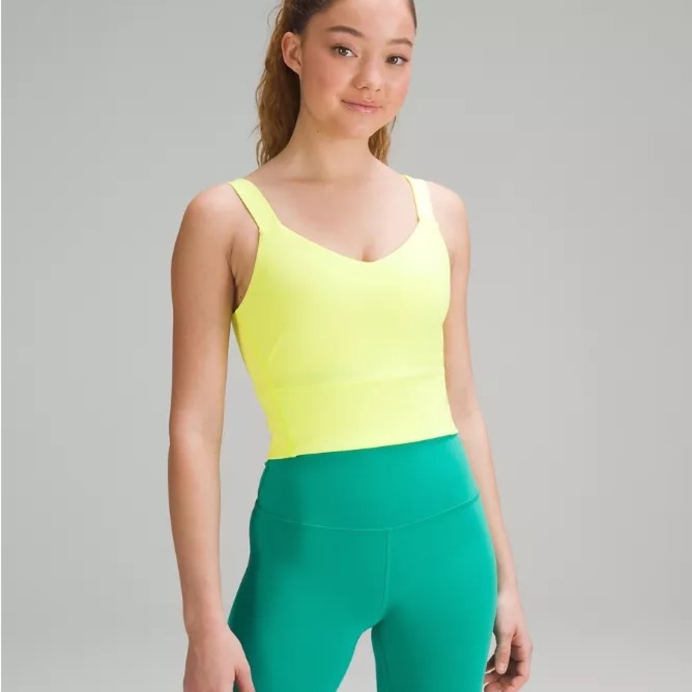 Lululemon Wunder Train Straight Strap Tank – Electric Lemon – Size 10 (EUC)